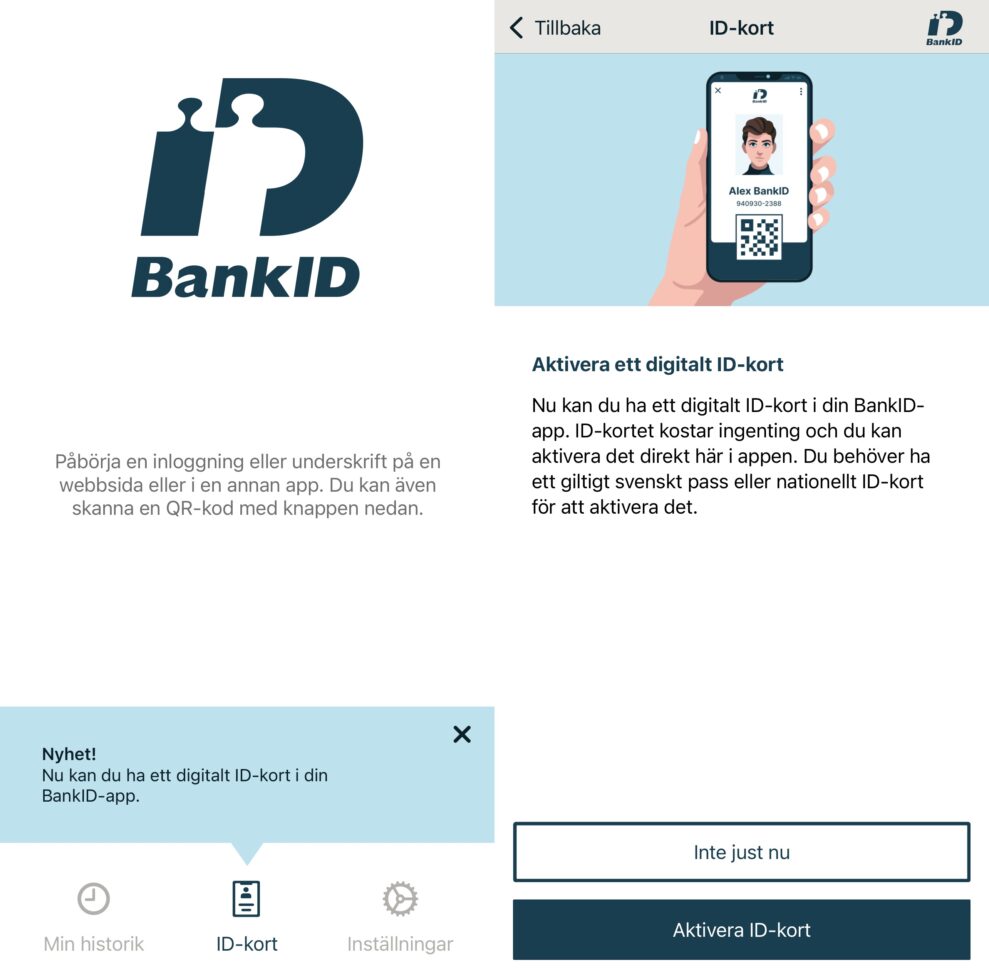 bankid id screens