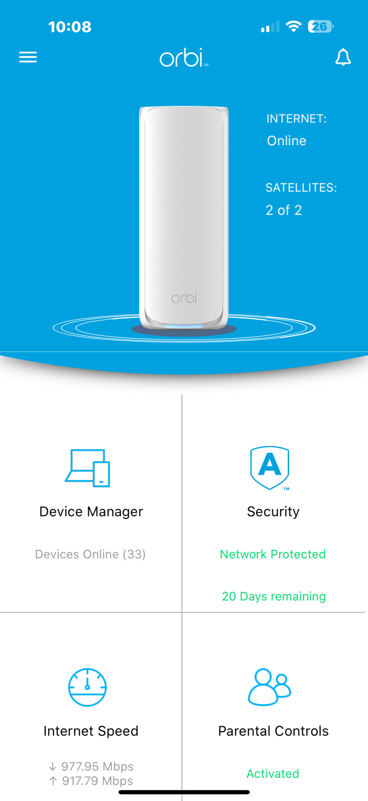 Netgear Orbi app