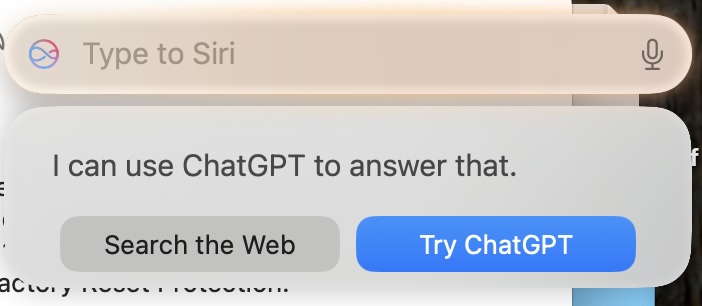 Siri ChatGPT