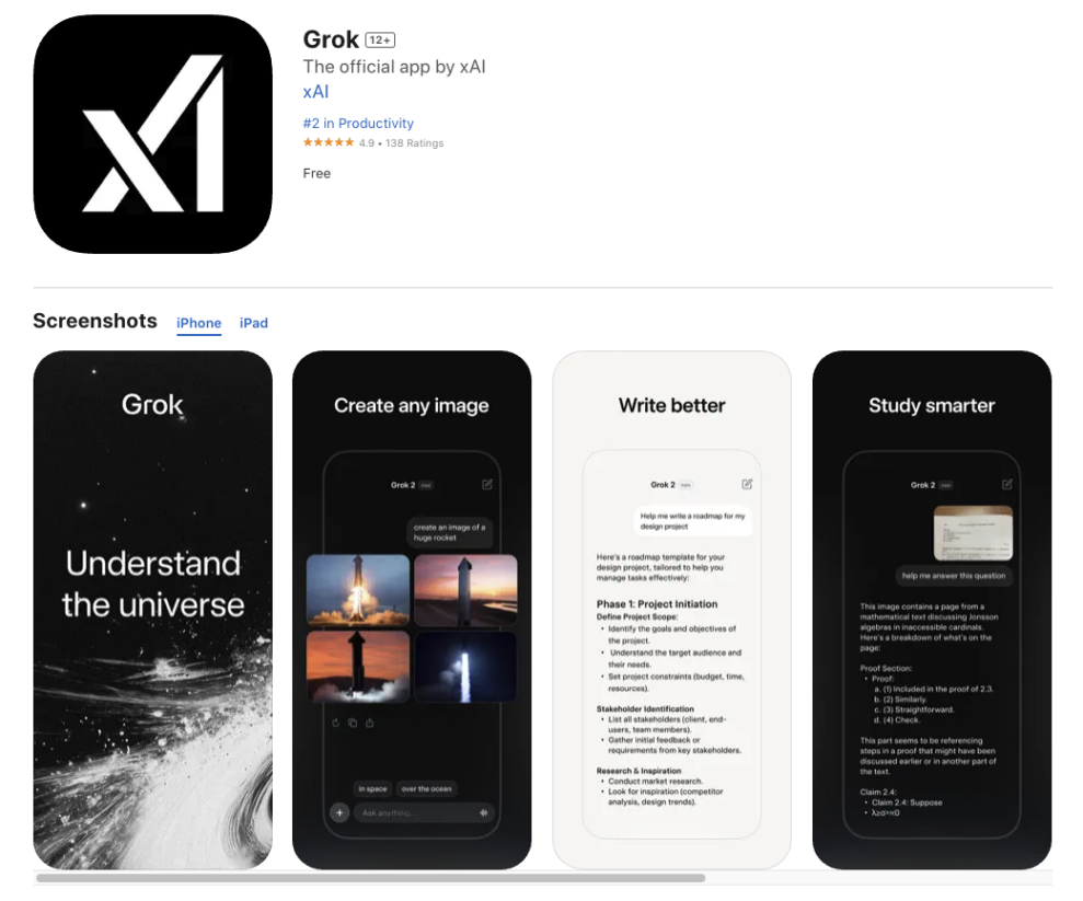 grok ai app