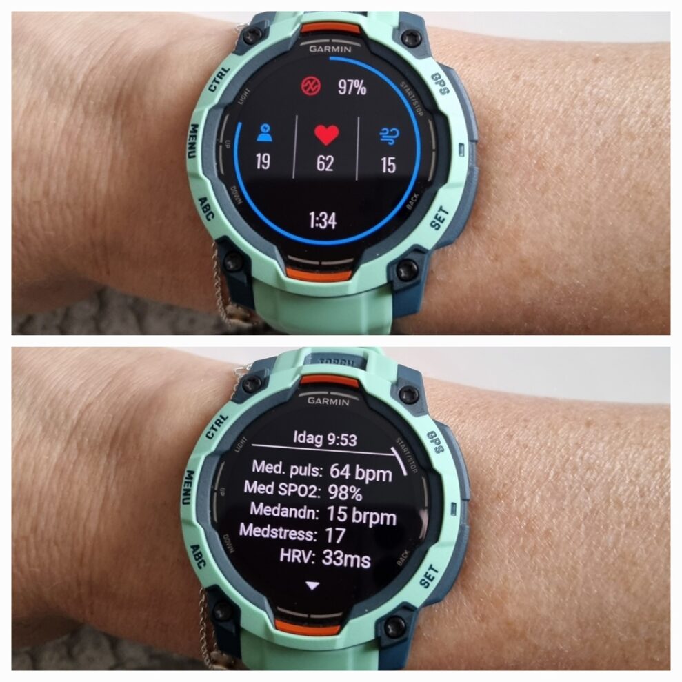 Garmin Instinct 3 Hälsostatus klocka