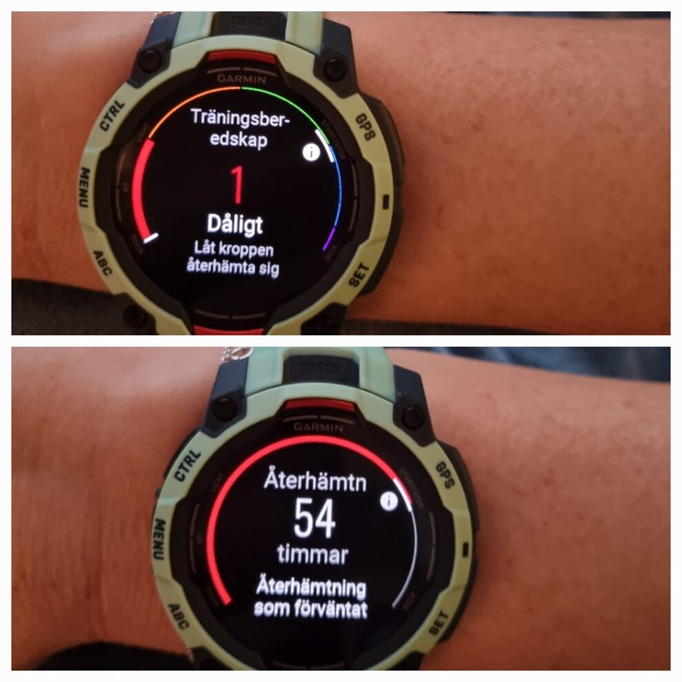 Garmin Instinct 3 efter traning