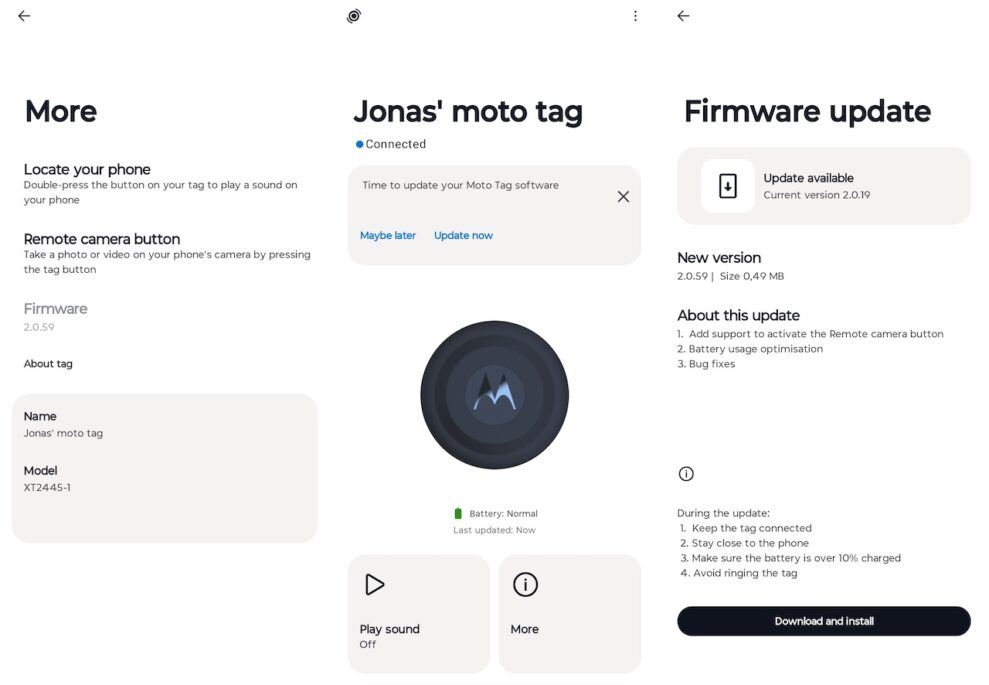 moto tag app